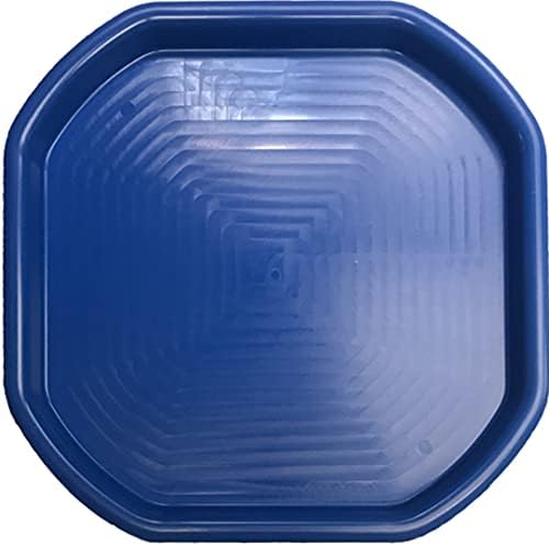 Childrens Fun Play Sand Pit Tray Plastic Small Mixing Tray 70cm x 70cm Assorted Tuff Tray Kids Messy Activities for Cement Mortar and Sand Plastering (Blue)