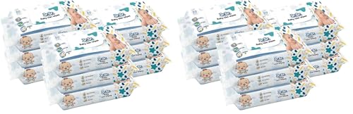 Image of Jr. Sr. Baby Wipes | 80 Wipes x Pack of 18-720 Wipes | Safe & Moist Wet Wipes for Babies | Prevents Rashes & Redness with Goodness of Aloe Vera, Vitamin E & Chamomile Oil | No Paraben & No Alcohol