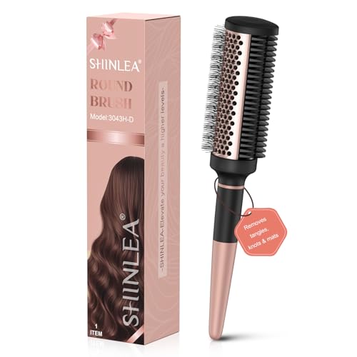 Ceramic 2-in-1 Round Brush for Blowouts, Pink