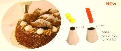 Cookware company Cake Decoratoring Nozzles s/s 2pcs 9&16mm top end Guaranteed quality