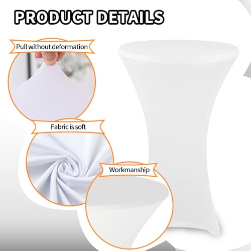 Housse de mange-debout blanc extensible 61x109 cm en Lycra - 5