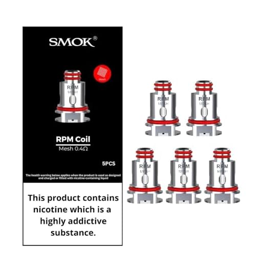 SMOK RPM Replacement Coils, 0.4 Ohm, Mesh Coils, Works With RPM40, RPM 2 Kit, Enhanced Flavor, Vapor Production, SMOK Vaping Coils, Pack of 5, No Nicotine
