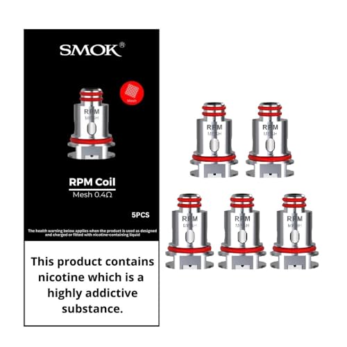 SMOK RPM Mesh 0.4 Ohm Coils [Pack of 5] Excellent Flavour