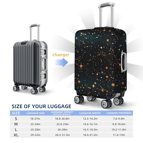 Travel Luggage Protector Cover Stars and constellations pattern Suitcase Covers for Luggage Fashion Washable Elastic Luggages Cover Protector Scratch Resistant Travel Essentials Suitcase Cover2