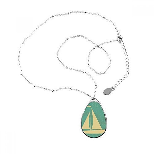 Pendentif sport voile illustration bleu en forme de goutte d'eau