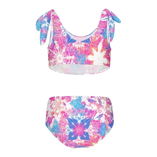 KLL Winter Christmas Mandala Girls' Two Piece Bikini Sets Scoop Neck Swimming Swimsuit Swimsuit2