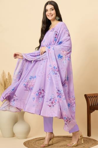 Image of Jwalin Women's Georgette Kurta Pant Set with Dupatta|Ethnic Set