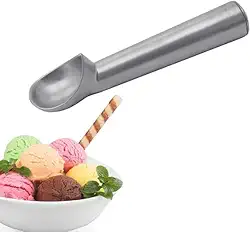 Colher Concha de Sorvete Bola Térmica Alumínio Profissional Ergonômica Leve e Resistente para Bolas Perfeitas Não Entorta Uso Doméstico Sorveteria Restaurante Lanchonete Fácil de Manusear
