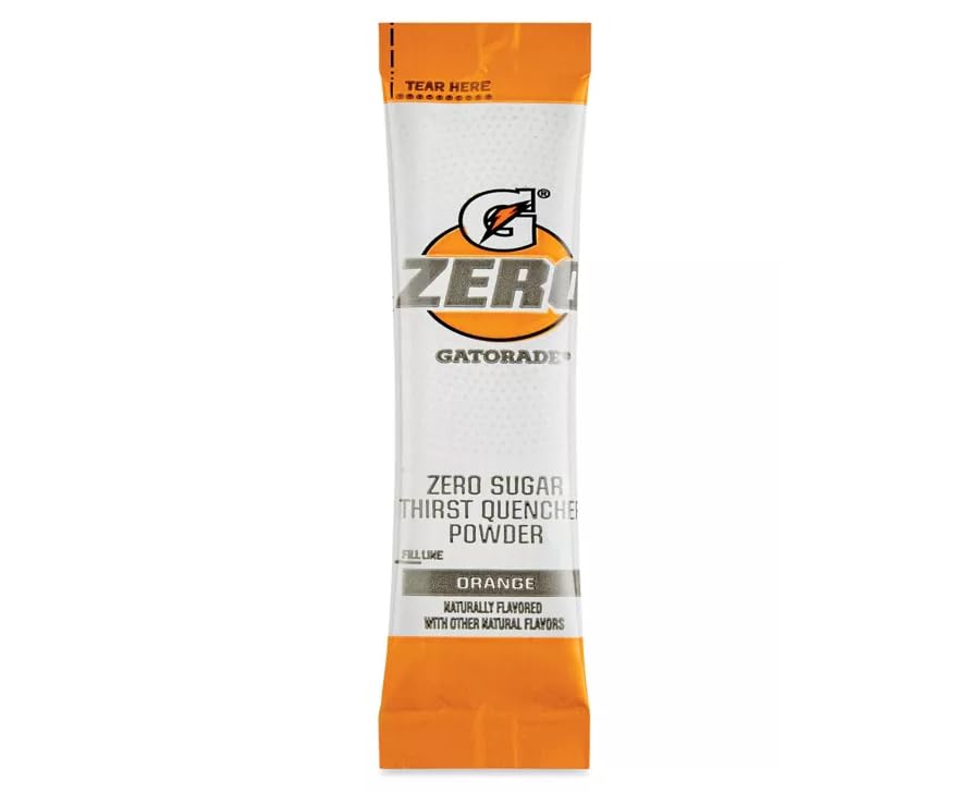 G Zero Thirst Quencher Powder Packets, 0.10 oz Individual Packets (40 Count) (Zero Orange)