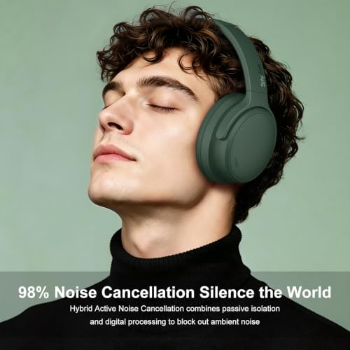 Image of Srhythm NiceComfort 35 (2nd Gen) Hybrid Noise Cancelling Headphones,Wireless Bluetooth 6.0, 5Microphones with ENC,Transparency,Spatial Audio,140H Playtime,Low Latency,Custom EQ via App