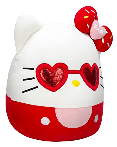 Squishmallows Hello Kitty With Red Glasses 14-Inch Plush - Sanrio Ultrasoft Stuffed Animal Large Plush Toy, Official Kellytoy Plush #TOP1