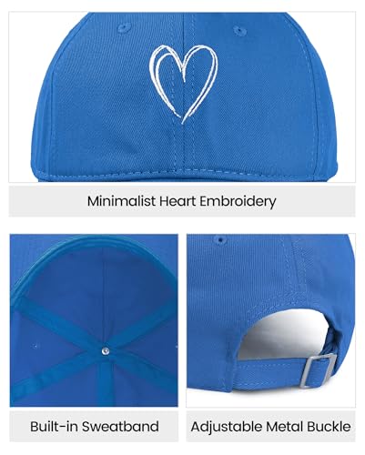 Image of American Trends Womens Baseball Caps Cute Heart Dad Hat, Adjustable Cotton Unisex Cap for Workout, Golf & Everyday Wear