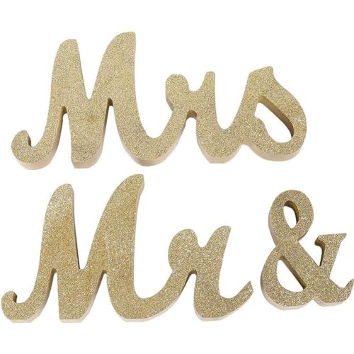 Décorations de table de mariage avec lettres en bois brut