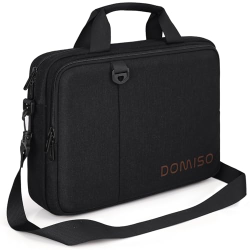 DOMISO 14 inch Laptop Bag Business Briefcase Water-resistant Notebook Messenger Shoulder Bag for 14