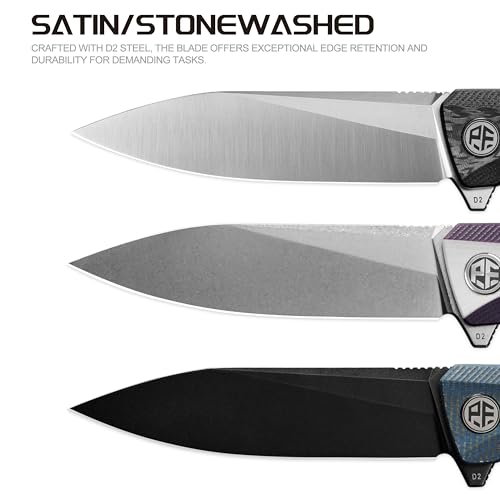 Image of Petrified fish PF818 3.54 inch D2 Steel Satin Blade Pocket Folding knife