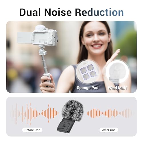 Image of JJC Cold Shoe Wind Muff for Canon EOS R50 V R50V Camera(Not for R50), White | Furry Windshield with Shoe Adapter Mount Holder for LED Light Microphone Attachment, Canon R50V Vlogging Accessories