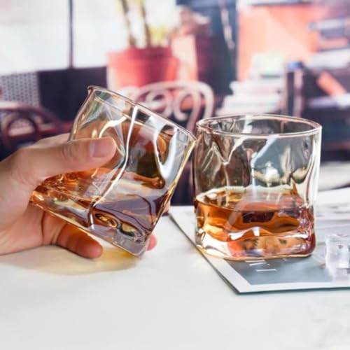 Image of bellemax 300ML Juice and Water Glass Stylish Crystal Highball Drinking Glasses, Medium Size Tumbler Glasses for Juice, Water, Milk, lassi, Cocktails and Sharbat (TR-03, 6 Count (Pack of 1))