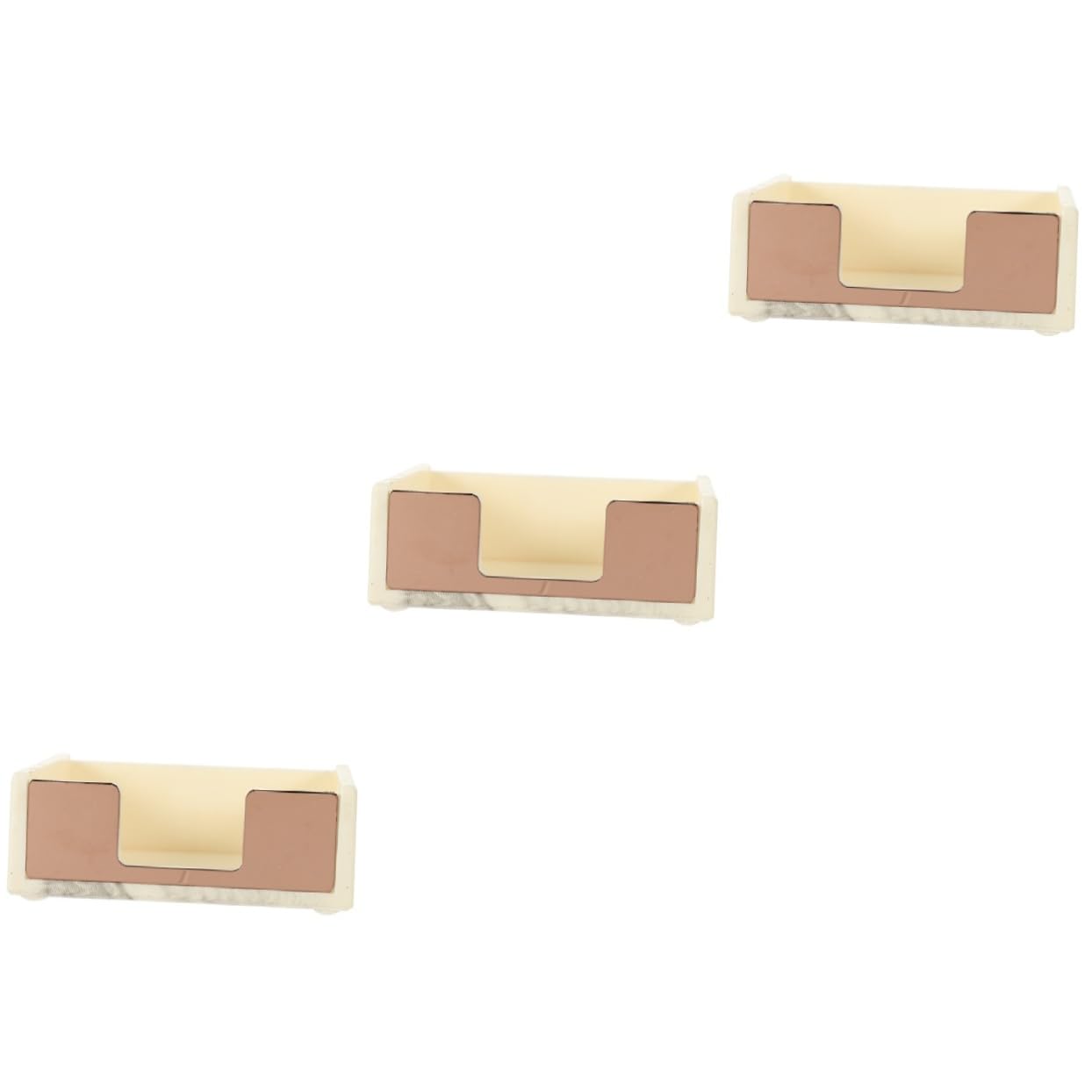 Boîte de rangement pour notes autocollantes marbre et doré NUOBESTY - lot de 3 pièces pour bureau