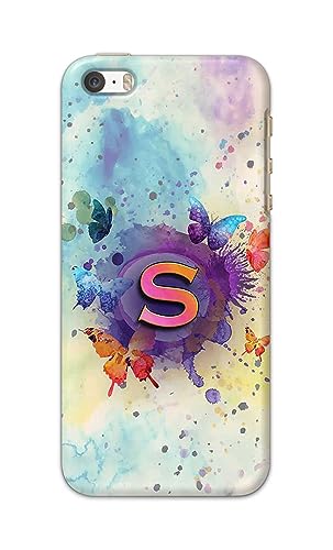 Image of PRINTFIDAA� Printed Hard Back Cover Case for Apple iPhone 5 | iPhone 5S | iPhone SE 2016 Back Cover (Alphabet S) -2808