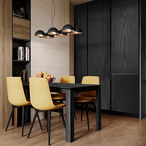 Seonta Black Contact Paper 16"X118" Wood Peel And Stick Wallpaper Waterproof Removable Self Adhesive Wall Paper Sticker Cover Wood Vinyl Wrap For Countertop Desk Table Cabinets #TOP2