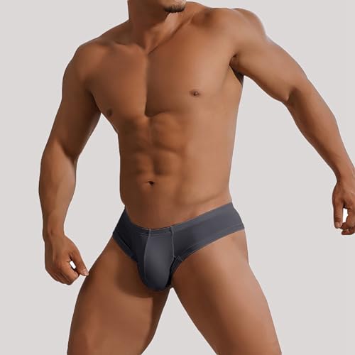 Men's Half Pack Hip Sexy Briefs Tight Low Waist Display Large Exuded Bag Bikini Briefs Guy Valentines Gift2