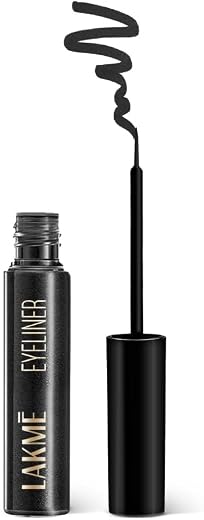 Lakme Unreal Precision Liquid Eye Liner Long Lasting Matte &amp; Shimmer Finish, Lightweight &amp; Smudgeproof Eye Liner, Black, ...