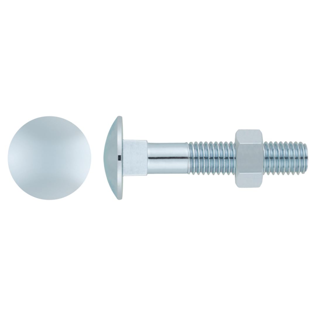 Vis à tête ronde col carré M10 x 90 zinguée haute protection zinc