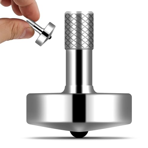 Image of DjuiinoStar Premium SS Spinning Top: 5-11 Minutes, Lengthened Stem, Easy to Twirl, CNC Machined, Great Time Killer, EDC Fidget Toy DST-806