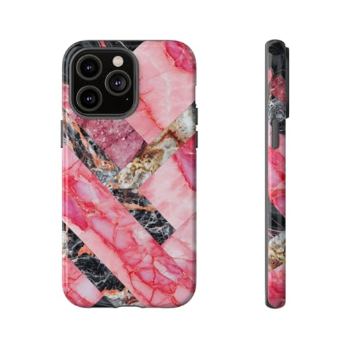 Coque antichoc iPhone 14 Pro Max marbre géométrique anti-rayures