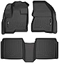 Husky Liners Weatherbeater Series | Front & 2nd Seat Floor Liners - Black | 98741 | Fits 2009-2019 Ford Flex/Lincoln MKT 3 Pcs