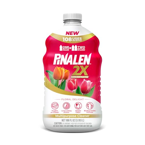 PINALEN 2X Max Concentrated Multipurpose Cleaner, Floral Scent, 108oz