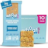 WHOA DOUGH Edible Cookie Dough Bars, Plant Based, Gluten Free, Vegan, Non GMO, Healthy Alternative, Real Ingredients, Healthy Snacks For Kids And Adults, 10 bars (Sugar Sprinkle)