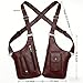 Premium Leather Shoulder Bag for Men, Double Shoulder Armpit Bag Fashion Underarm Holster Wallet Adjustable PU Leather Waterproof Anti-Theft Harness for Men- Boyfriend, Father, Teen Gifts