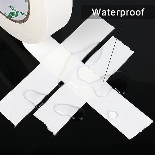 Image of BOMEI PACK White Gaffer Tape, Matte Non-Reflective, 1inch x 60yds No Residue Hand Tear Self-Adhesive Gaffer Tape for Labeling, Cable, Stage, Photo Studio, Painters and Duct Repair, 1 Pack