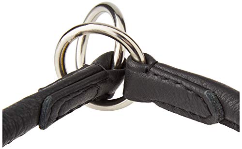 Kerbl Pet Rundleder-Halsband Roma mit Stopper 45cm, 8mm,schwarz