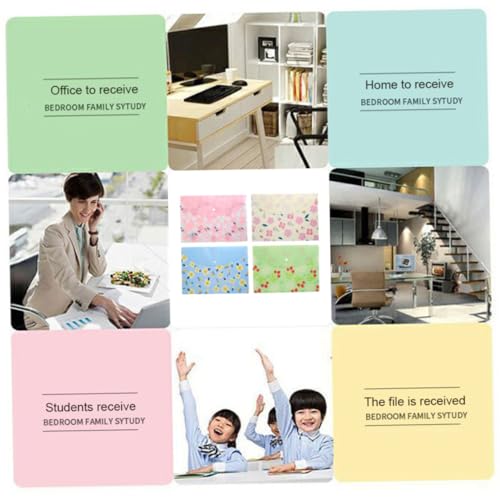 Envelope de plástico para documentos, pastas de documentos de enchimento floral, envelopes de arquiv