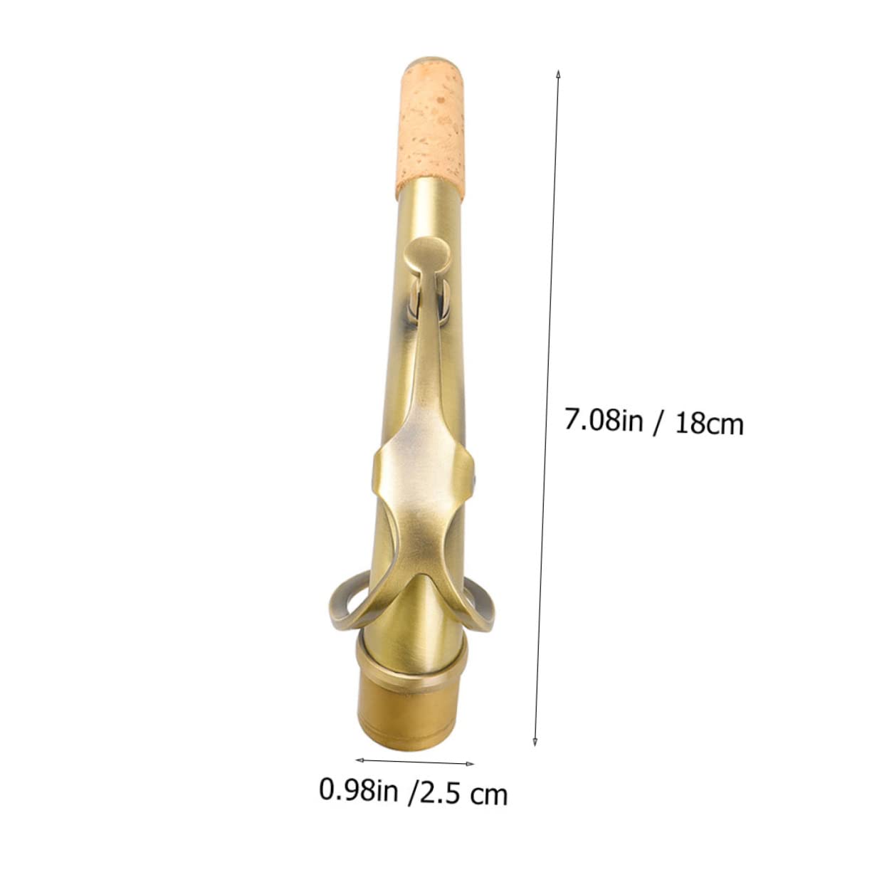 Collo Curvo per Sassofono 24, 5mm in Ottone, Finitura Oro | Ricambio per Sax Contralto, Aspetto Anticato Elegante, Accessori Musica Pratici per Uso Quotidiano