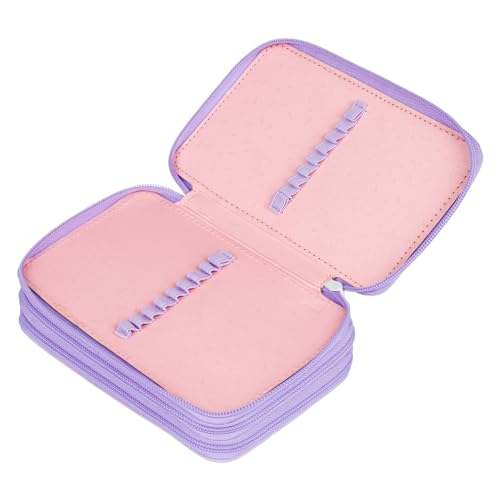 Baagl 3 Fach Federmäppchen für Mädchen, Schulmäppchen für Schreibwaren, Schulsachen Federtasche, Mädchen Federmappe, Mäppchen für Schule (Lieblingstiere)