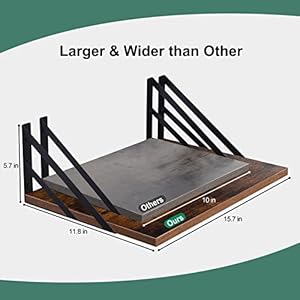 2pcdeepfloatingshelves12inchdeepwallmountedhangingshelvesforlivingroomkitchenofficebathroomandbedroomdecorstorageanddisplayshelfsetrusticbrown Urban Country Home Decor 2 pc deep floating shelves 12 inch deep wall mounted hanging shelves for living room kitchen office bathroom and bedroom decor storage and display shelf set rustic brown urban country home decor