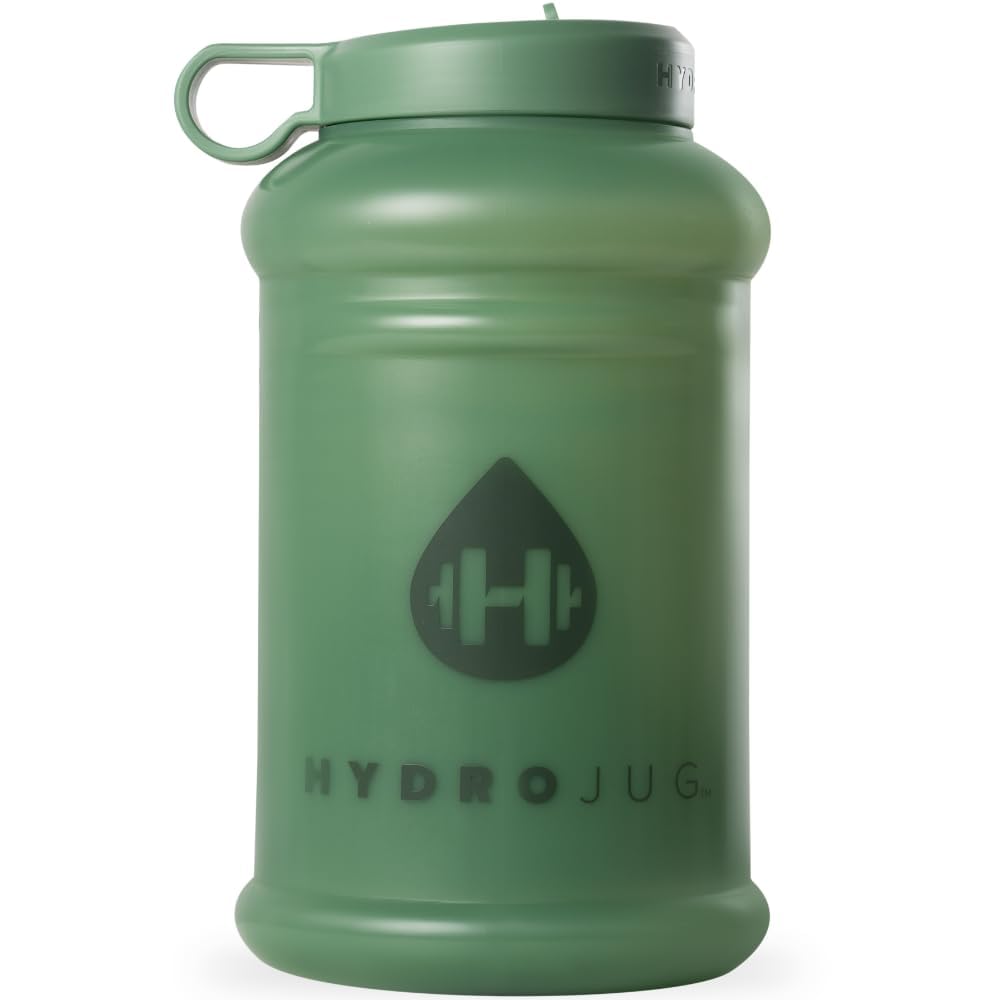 HydroJug Pro Jug V2 Wasserflasche, nachfüllbar, wiederverwendbar, mit Tragegriff, auslaufsicher, ideal für unterwegs, spülmaschinenfest, BPA-frei, Salbei