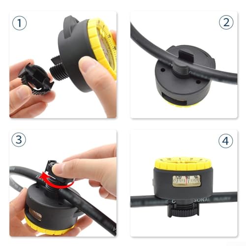 Brújula de buceo TreasureCave ABS con clip retráctil, luminiscente y resistente al agua miniatura 4