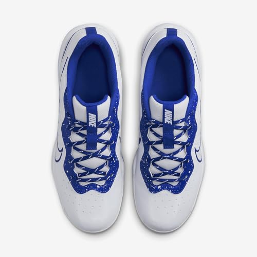 Nike Nike Alpha Huarache Varsity 4 Low Men's Baseball Cleats (DJ6516-102, White/Hyper Royal) Size 15