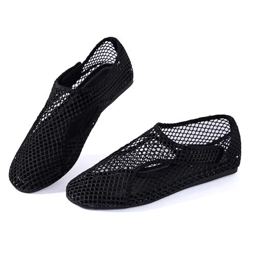N.N.G Mesh Slip-On Loafers, Breathable Lightweight Summer Flat Sandals