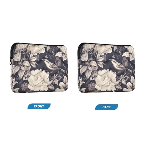 Funda para laptop 13-14 pulgadas impermeable flores y pájaros miniatura 2