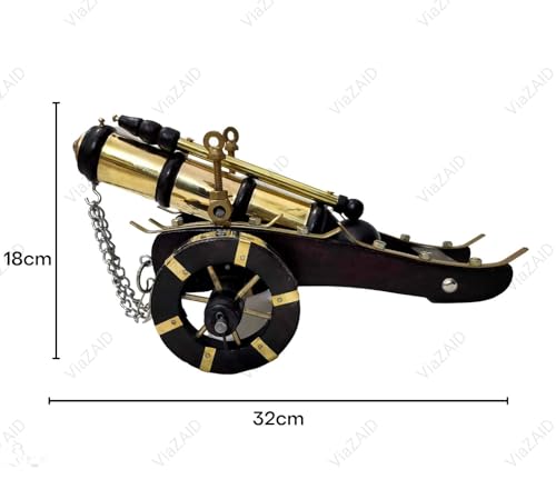 Image of Decorative Army Canon Tank Wooden Rosewood Brass Desk USA Civil War 1861 Handmade Gift for Home Living Room Office Showroom Restaurant Heavy Material Royal Folding Antique Showpiece Gift
