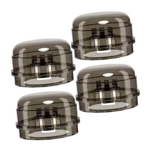 DECOMELODY 4 Copri Manopole per Gas Protezione Sicurezza per Animali Cover Protettive Trasparenti Antipolvere per Interruttori Cucina Compatibili con Tutti i Modelli
