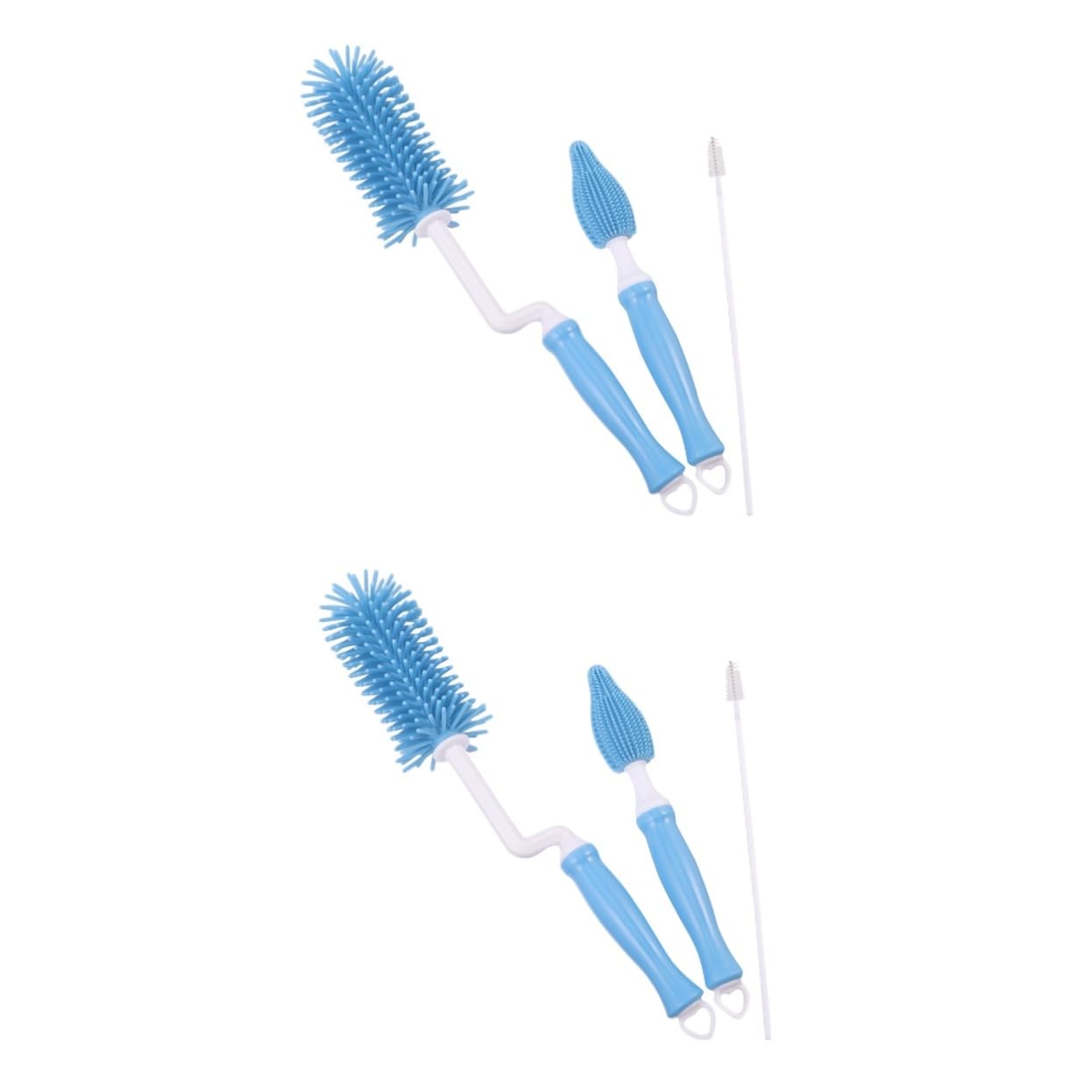 ifundom 6pezzi Spazzole Per Pulizia Biberon Silicone Pulisci Tettarella e Biberon Con Manico Design Flessibile Accessorio Sicuro Per Ragazzo Ragazza
