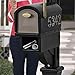 Step2 Mailmaster Hudson Mailbox & Post, Weather Resistant, Large Outdoor Mailboxes, Made of Durable Plastic, Easy to Install, Flag Included, Black