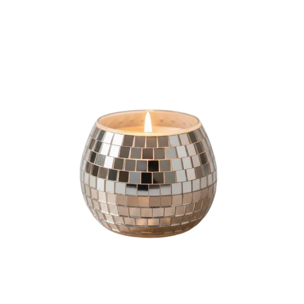 Disco Candle Palo Santo Smoked Sandalwood Scented Soy Wax Luxury Candles Home | Long Lasting Long Burn Candles | Large Candle Home Fragrance Aromatic Candles for Relaxation Mood Elevation and Gifting