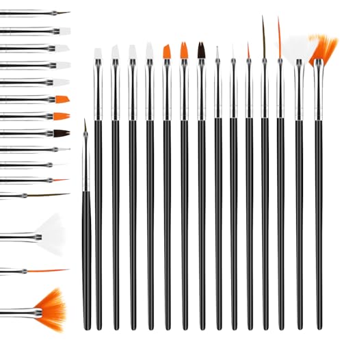 Juego de 15 pinceles para fondant, pinceles de pintura para pasteles, pegamento de azúcar, pinceles para hornear, herramientas de alimentos, pinceles para decoración de tartas, para decoración de